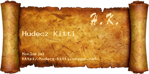 Hudecz Kitti névjegykártya